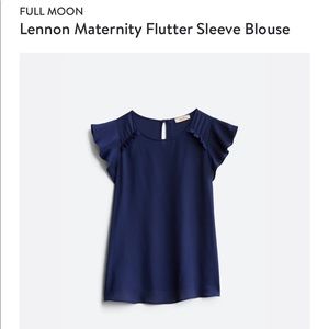 Full Moon Lennon Flutter Sleeve Maternity Top